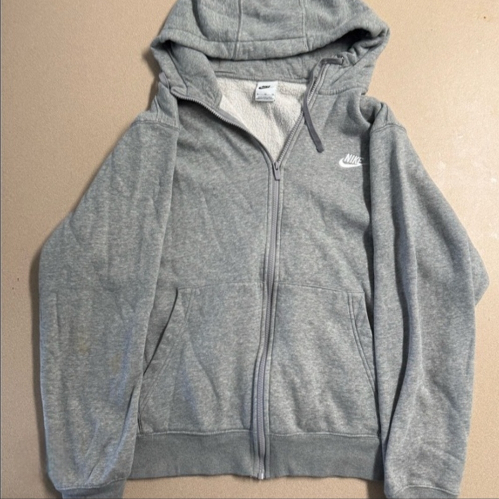 Nike Heather Gray Full-Zip Hoodie